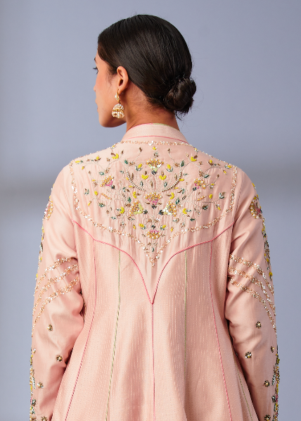 Ruby Anarkali with Jacket