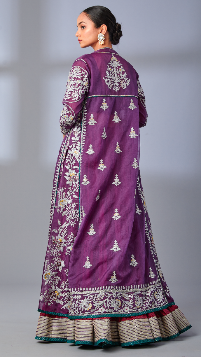 Jaamuni Gharara and Jacket Set