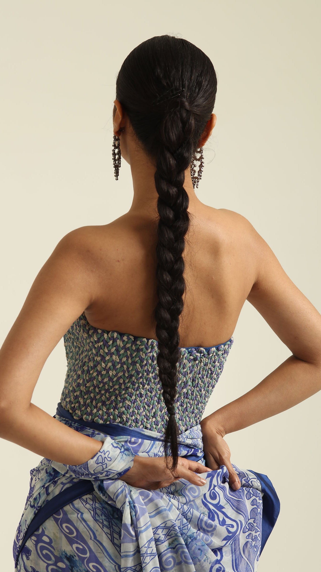 Ziana Pre-Draped Saree with Corset Blouse
