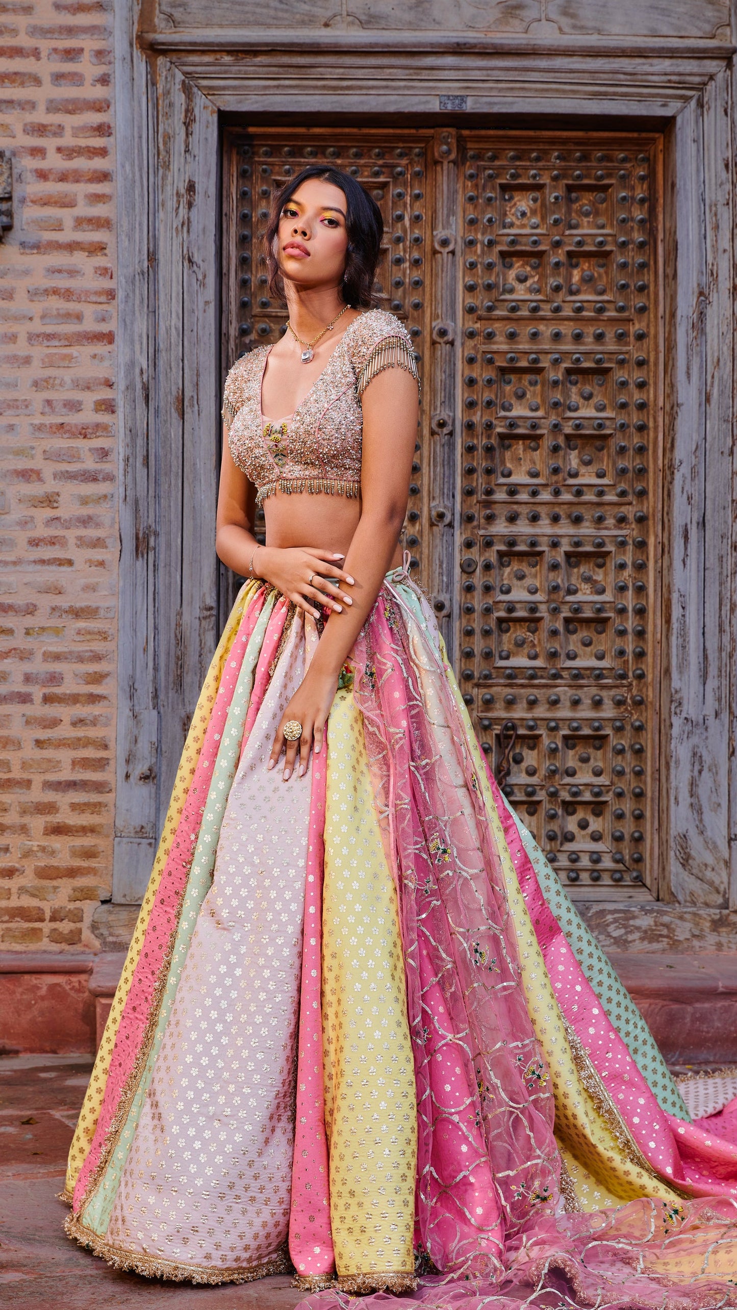 Panchrangi Lehenga