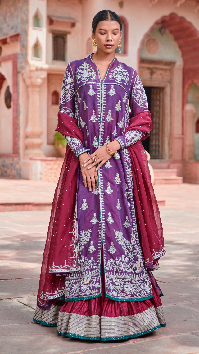 Jaamuni Gharara and Jacket Set