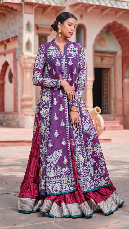 Jaamuni Gharara and Jacket Set