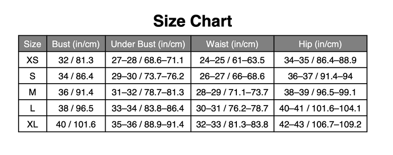 Size Chart for Azure Co-ord Set