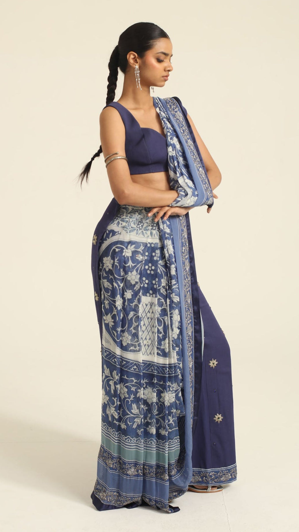 Nazeera Pre-Draped Saree and Blouse