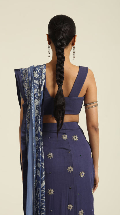Nazeera Pre-Draped Saree and Blouse
