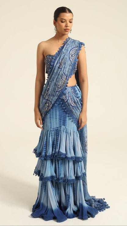 Anaiza Tiered Saree