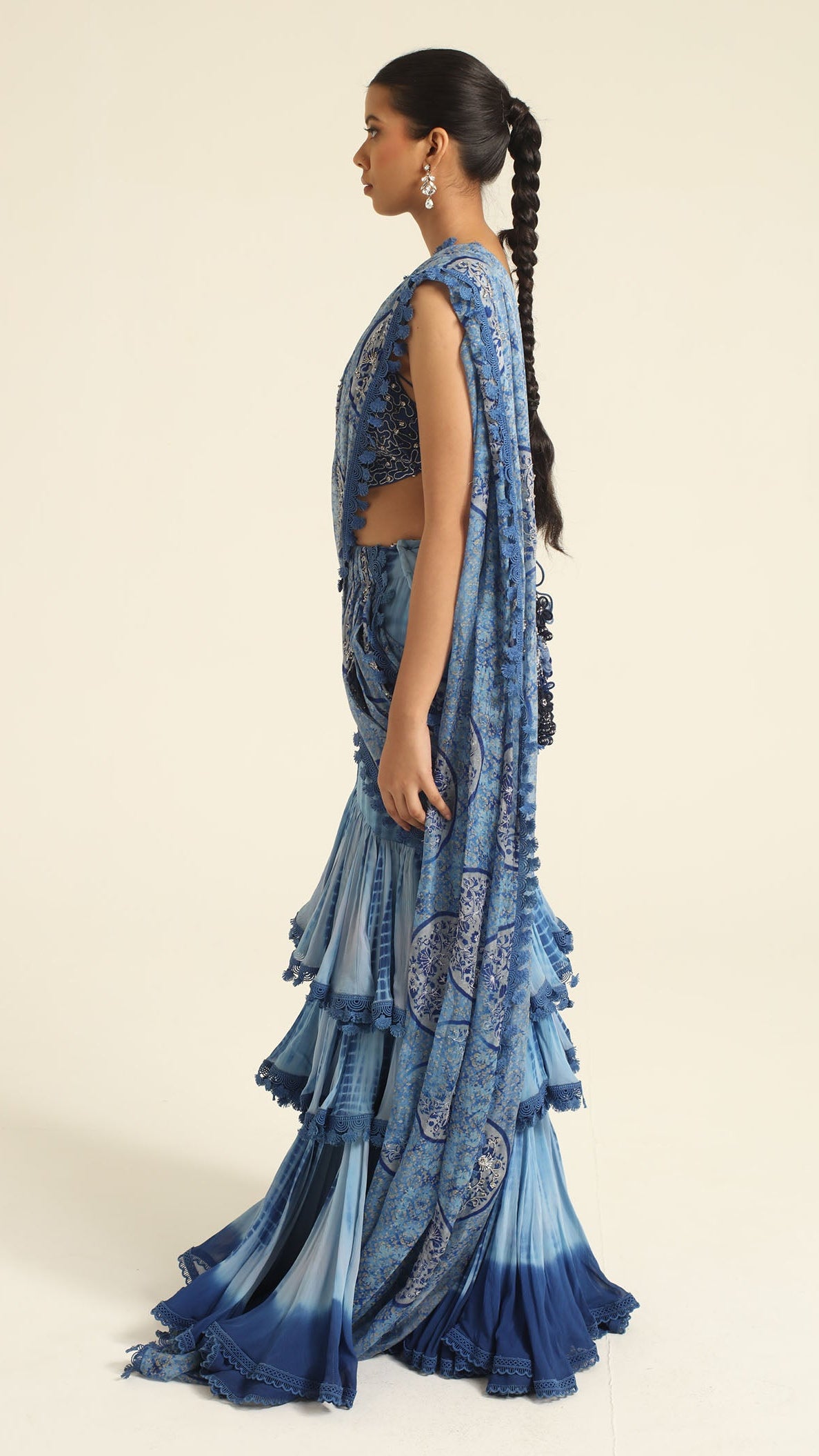 Anaiza Tiered Saree