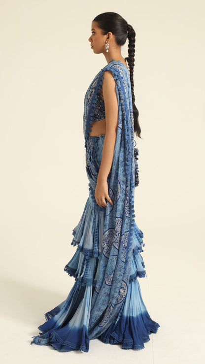 Anaiza Tiered Saree